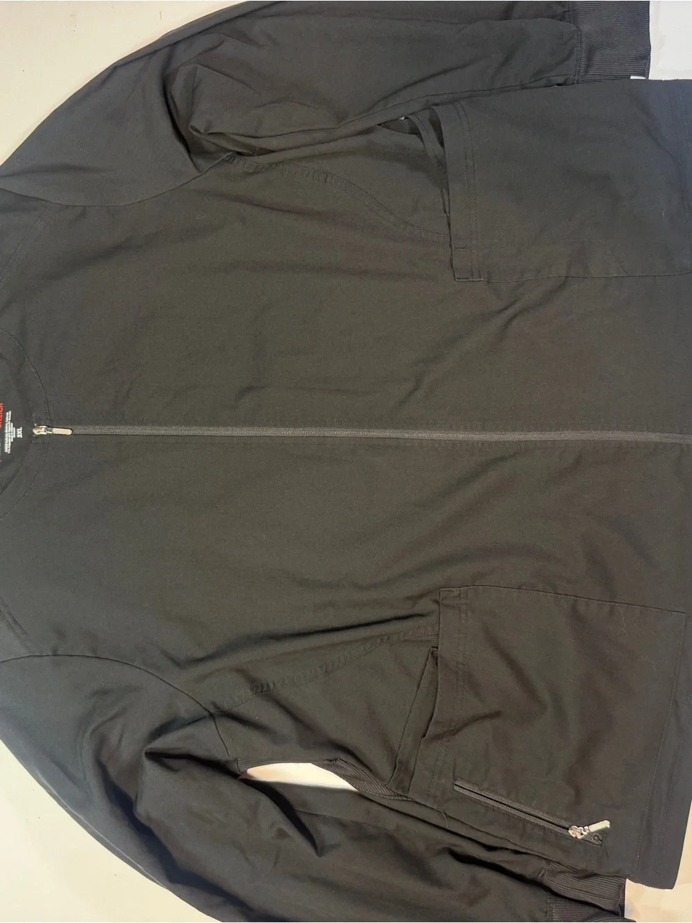 Grey's Anatomy Black Lightweight Zip-Front Shirt Jacket Nurse